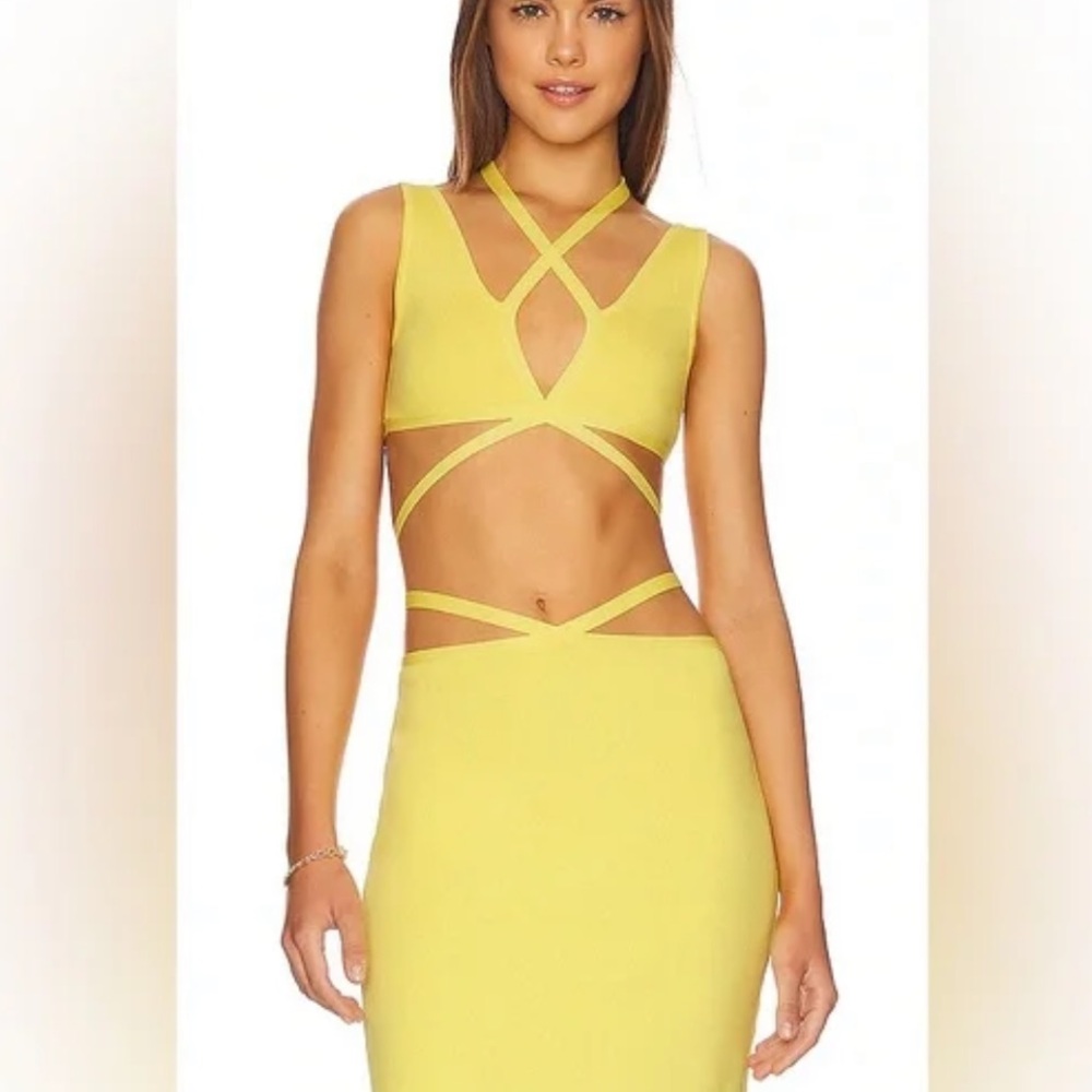 SOLID & STRIPED Yellow Cutout SET Size M